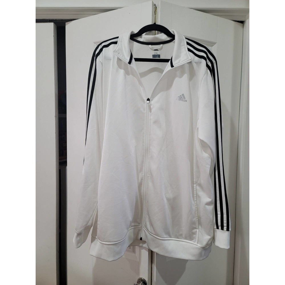 Adidas mens track jacket white size 2XL
